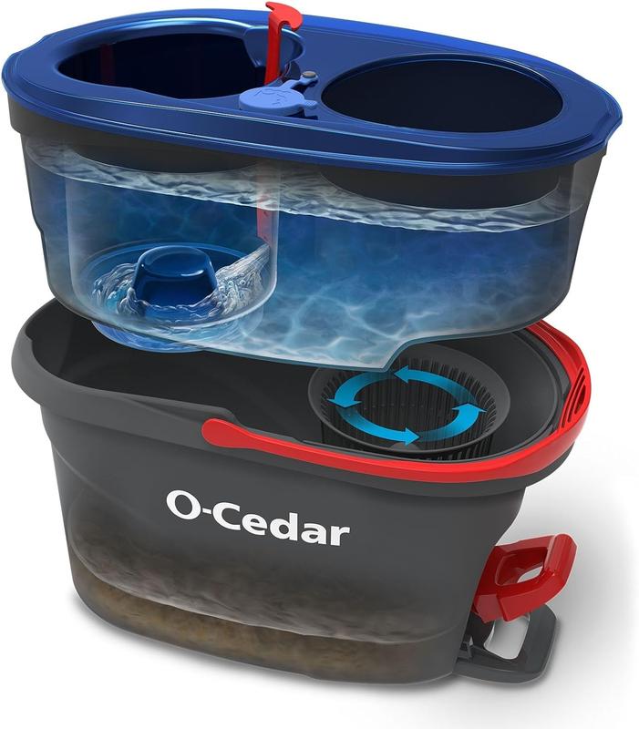 O-Cedar EasyWring RinseClean Spin Mop & Bucket System Cleaning Adjustable