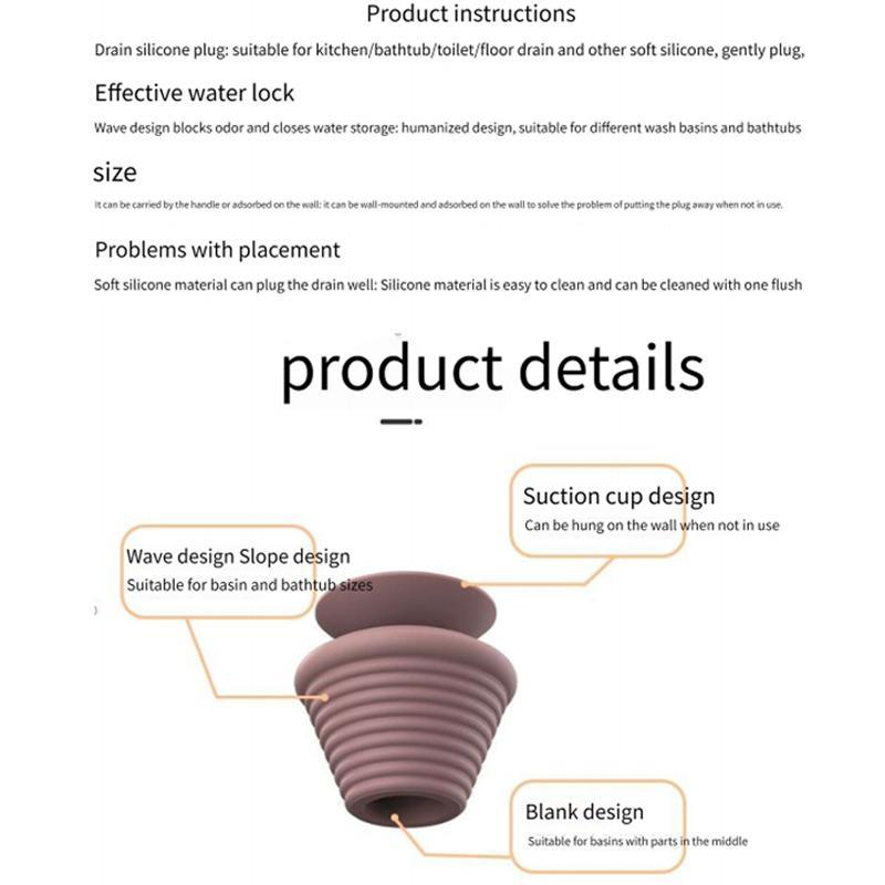 Creative Foldable Mini Vase Shaped Bathtub Drain Stopper, Silicone Bathtub Drain Stopper, Household Bathroom Accessories