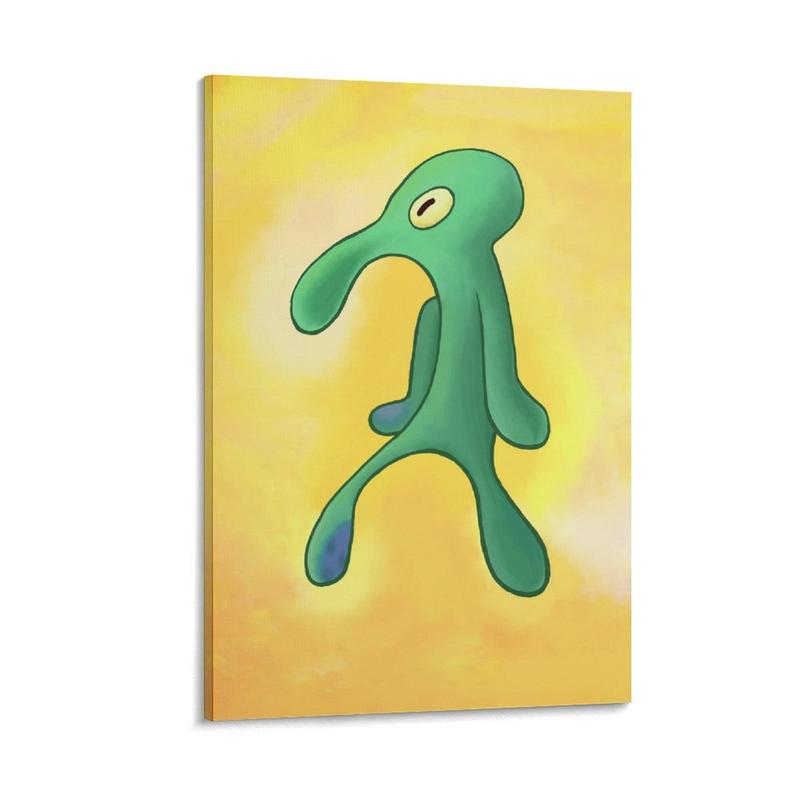 Bold And Brash Painting Squidward Wall Art Cool Meme Posters for Guys Office Bedroom Home Decor Unframe Wall Posters