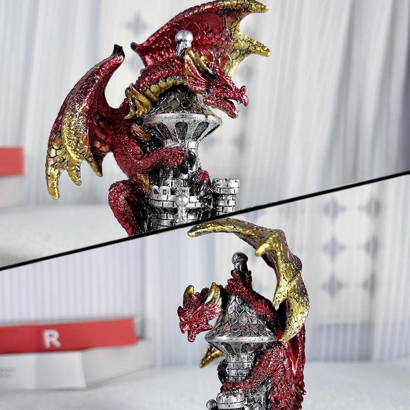 Creative Dragon Design Resin Ornament, 1 Count Colorful Dragon Statue, Decorative Mythical Creatures for Home Decor, Fantasy Lovers Gift