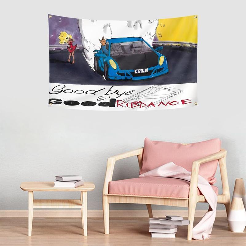 Juice WRLD Flag 3x5 Feet - Hip Hop Goodbye and Good Riddance Tapestry for Bedroom, Dorm, and Wall Decor