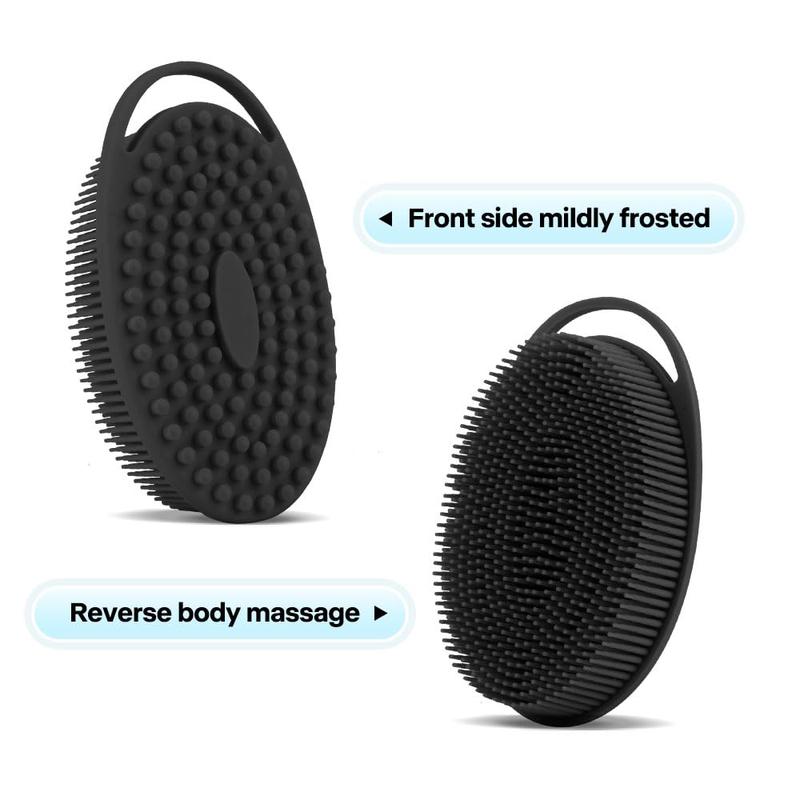 Silicone Body Scrubber,Loofah Exfoliating Body Scrubber,Bath Brush,Set of 3 Soft Body Scrubber,Deep Pore Cleansing,Long Lasting and Durable,Bristles Suitable