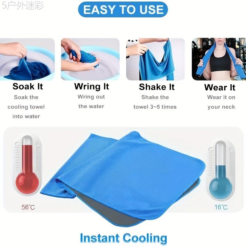 Quick-Drying Sports Towel with Cooling Ice Blanket and Storage Box for Outdoor Fitness and Camping