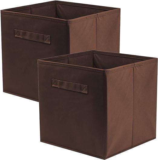 Set of 1-6  Foldable Fabric Basket Bins, Collapsible Storage Organizer Cube 10.5