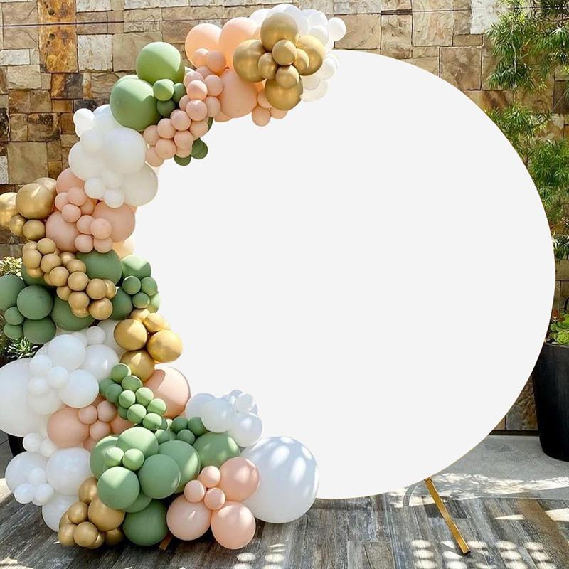 Round Backdrop Cover 6ft 6.5ft 7.2ft Circle Arch Backdrop Wedding Photo Photography Background Baby Bridal Shower Wall Decorations Banners Hand