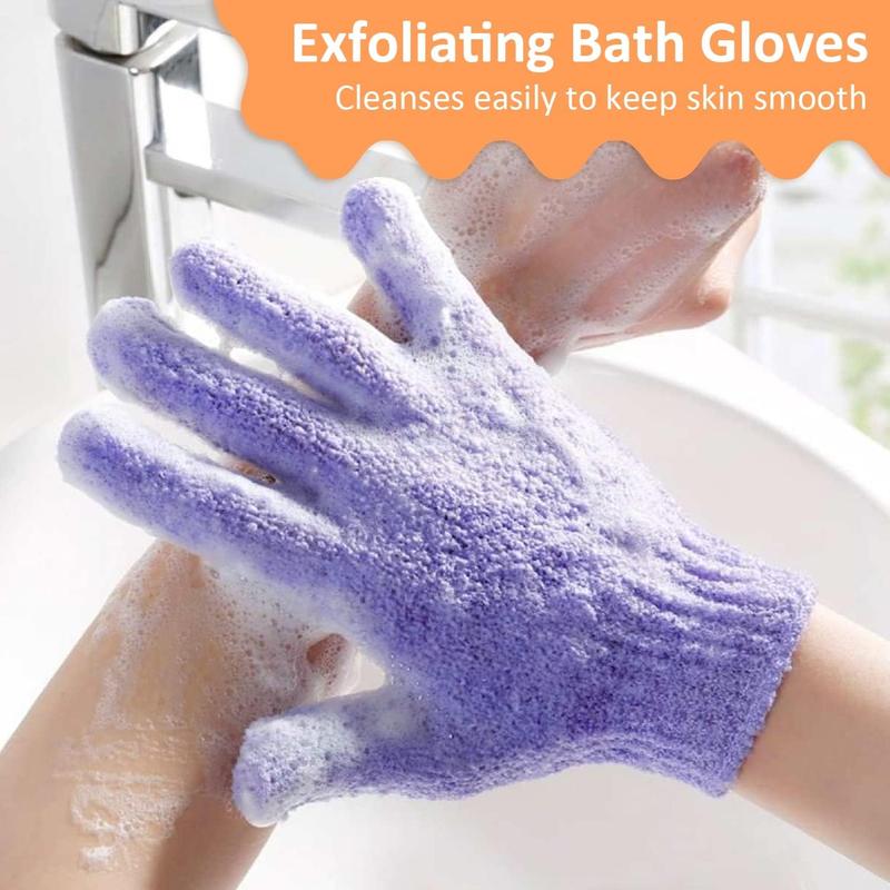 30 Count Exfoliating Gloves for Shower, 15 Colors Body Exfoliator Glove with Hanging Loop, Scrub Exfoliate Glove Mitt Bath Face Spa Hand Scrubber Wash Deep Scrubbing Dead Skin for Women Men Accessories Personal