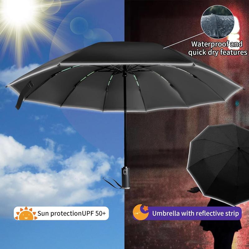 Inverted Umbrella Travel Folding,Large Umbrellas for Rain & Sun  Auto Open Close Portable Automatic Umbrellas for Rain 99 UV Protection 105cm Span 10 Ribs Umbrella...