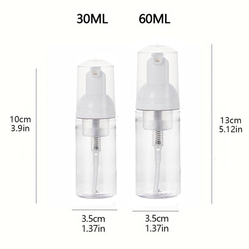 Portable Foam Dispenser Bottle, 1 3 Counts Clear Foam Pump Bottle, Travel Foam Dispenser Bottle, Makeup Tool for Travel, Outing, Daily Use