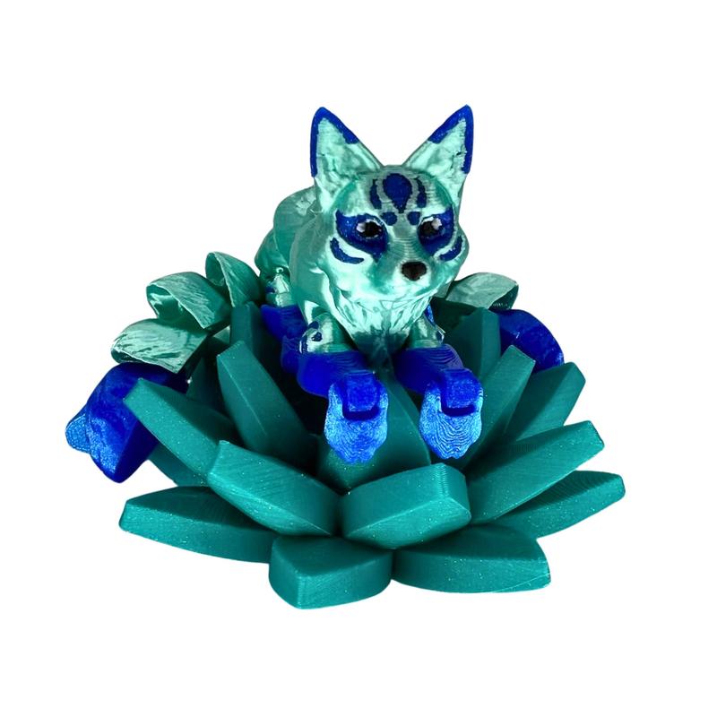 3d Printed Kitsune -Fox Figurine - Decoration Decor