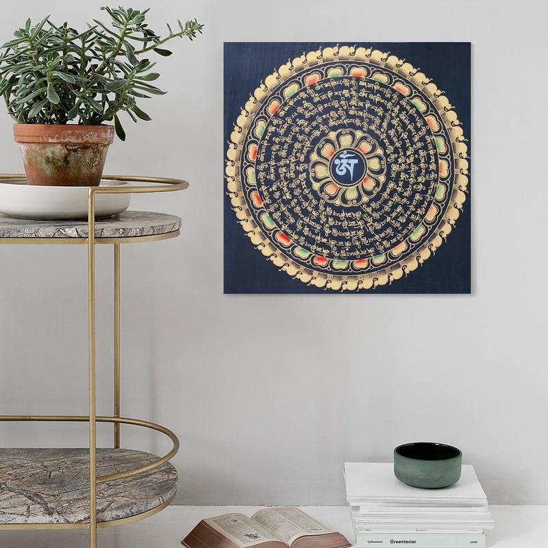 Mandala Thangka Painting Tibetan Mandala Wall Art Buddhist Wall Art Zen Decoration Print Gifts