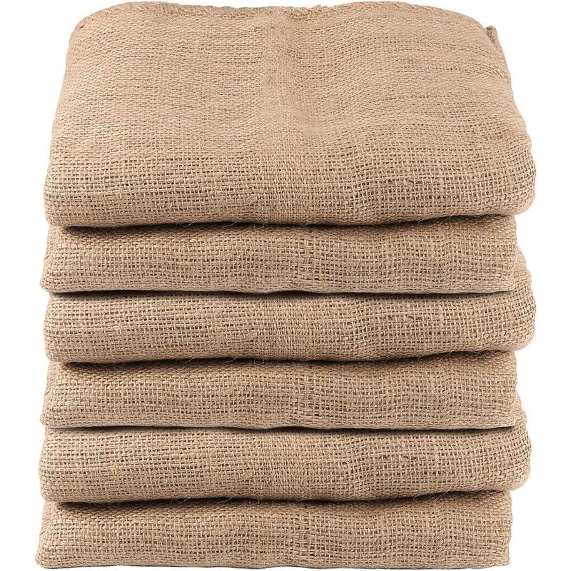 6 PCS 40 x 24 Inch Burlap Bags, Large Burlap Storage Sacks for Gardening, Potato Sack Race Bags for Potato Grow Bag Storage, Sack Race, Birthday Party, Sturdy Natural Jute