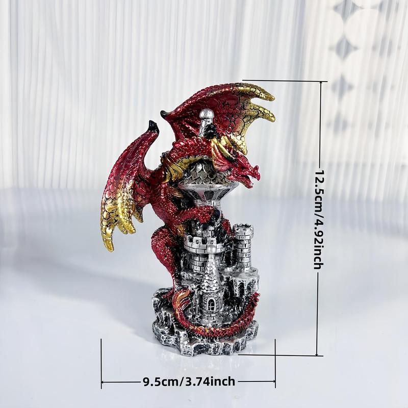 Creative Dragon Design Resin Ornament, 1 Count Colorful Dragon Statue, Decorative Mythical Creatures for Home Decor, Fantasy Lovers Gift