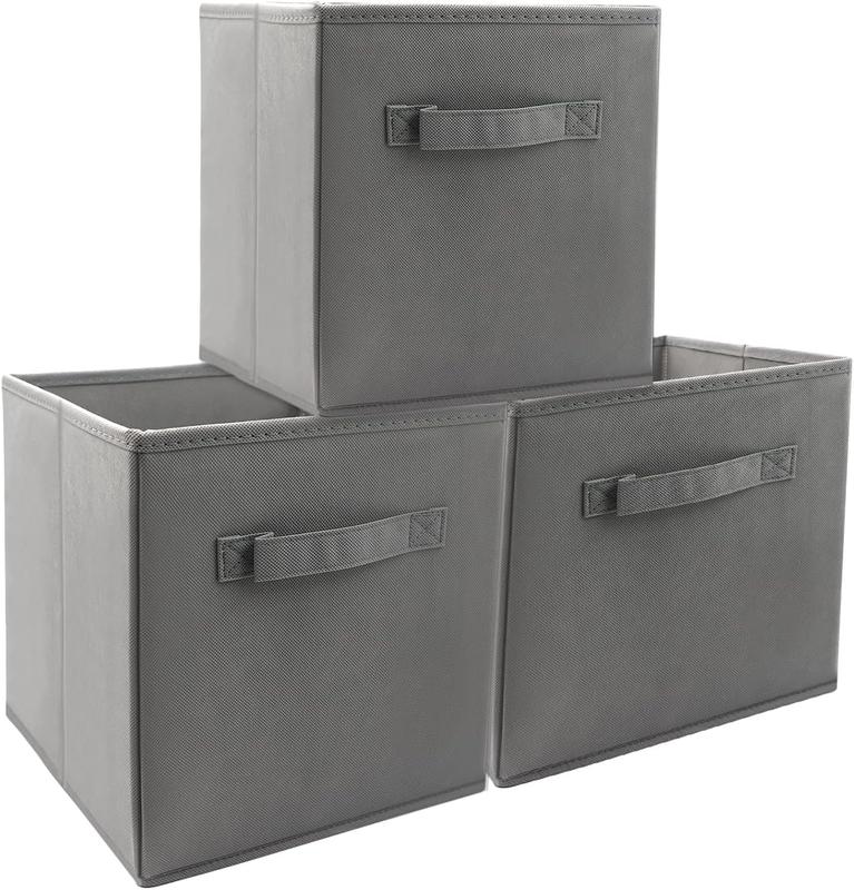 Set of 1-6  Foldable Fabric Basket Bins, Collapsible Storage Organizer Cube 10.5