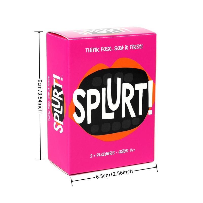 Splurt Game Box, 1 Box Portable Party Game Box, Creative Small Gift, Holiday Accessory, Birthday Party Supplies, Aesthetic Home Decor