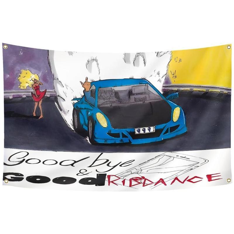 Juice WRLD Flag 3x5 Feet - Hip Hop Goodbye and Good Riddance Tapestry for Bedroom, Dorm, and Wall Decor