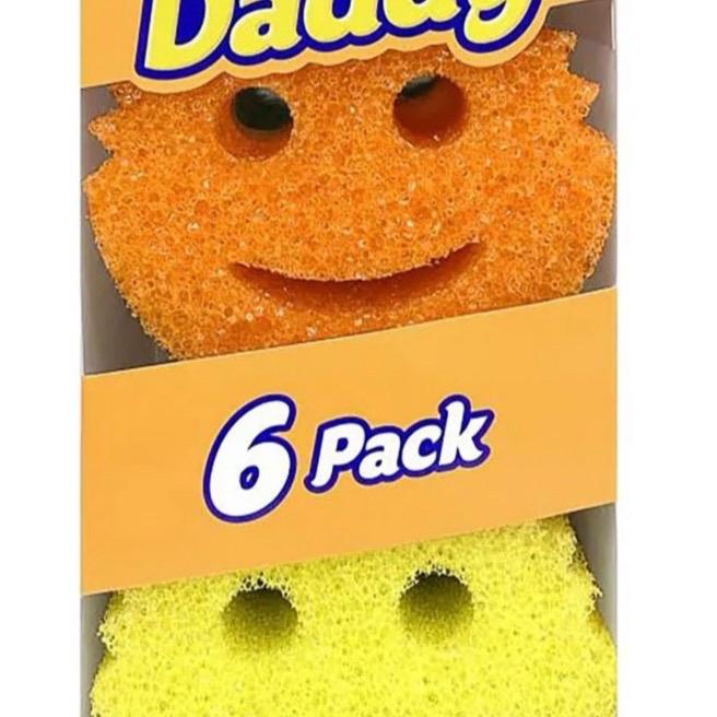 Scrub Daddy Sponges - Pack of 6, Multiple Colors