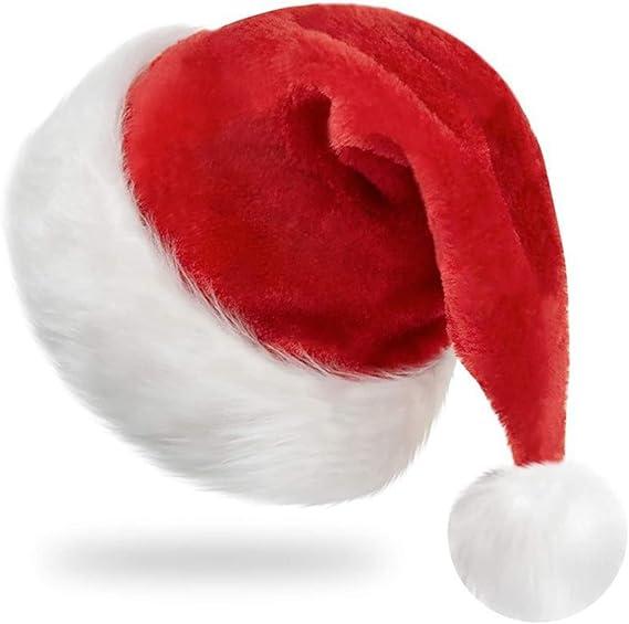 Santa Hat,Christmas Hat, Santa Hats Men Women Unisex, Red Santa Hat Adults, Christmas Hat For Happy New Year Party Festive Decors Elf Christmas Hat