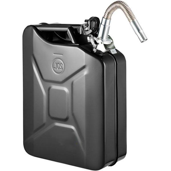 Practical 5.3 Gallon   20 L Portable Jerry Gas Can with Heat-resistant Steel