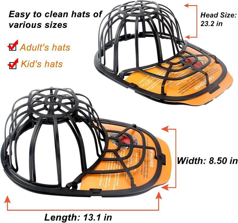 2 Pack Hat Washer Baseball Cap Cleaner Machine Washing Cage Holder Frame Net BL Accessories Laundry.