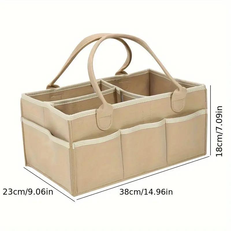 Autumn Winter Felt Storage Basket, Multi-purpose Diaper Caddy, Portable  Kids Nursery Storage Basket, Simple Durable Storage Basket for Home Outdoor