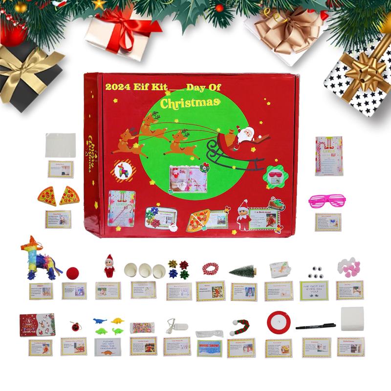 2024 Elf Kit 24-Day Christmas Countdown, Christmas Elf Gift Set, Elf  Calendar Kit, Fun Christmas Activities, Perfect Countdown Gift Ornaments 24  day