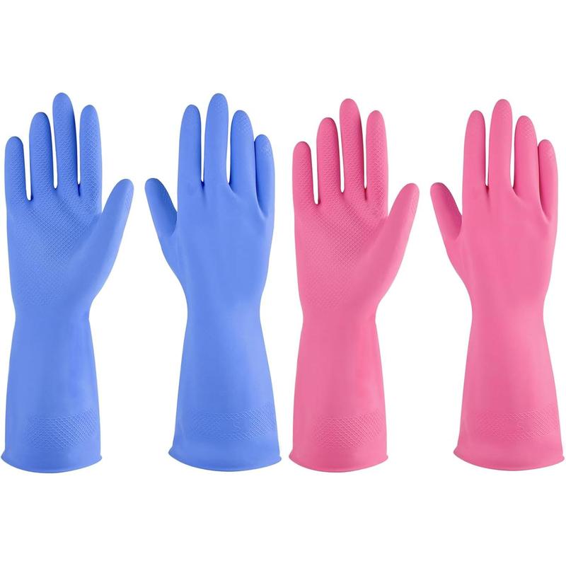 Rubber gloves dishwashing 2 or 4 Pairs for Kitchen,Cleaning gloves for household Reuseable.