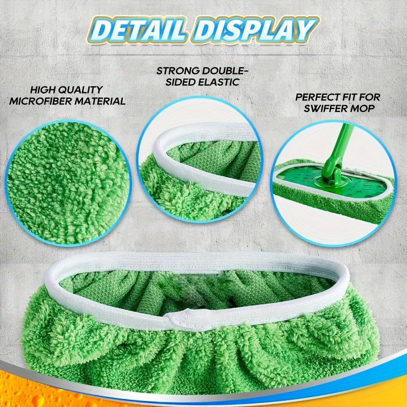 8 pieces of ultra-fine fiber mop pads - reusable, dry and wet dual-use, essential cleaning accessories for home and school