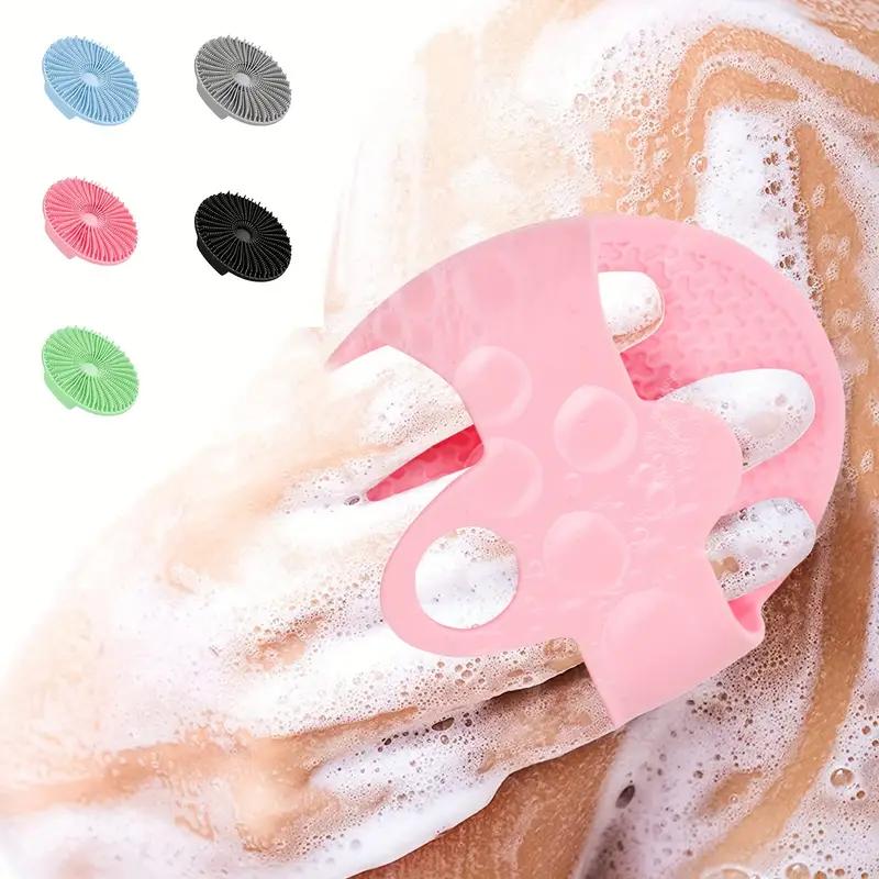 Soft Silicone Body Scrubber Handheld Shower Cleansing Brush, Gentle Exfoliating and Massage for all Kinds of Skin