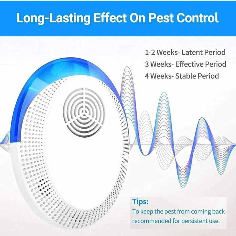 6 Pack Ultrasonic Pest Repeller Plug-in for Indoor Rodent, Roach, Spider, and Insect Repellent in Home, Attic, Garage, and Basement