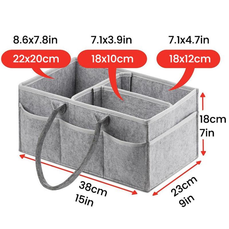 Autumn Winter Felt Storage Basket, Multi-purpose Diaper Caddy, Portable  Kids Nursery Storage Basket, Simple Durable Storage Basket for Home Outdoor