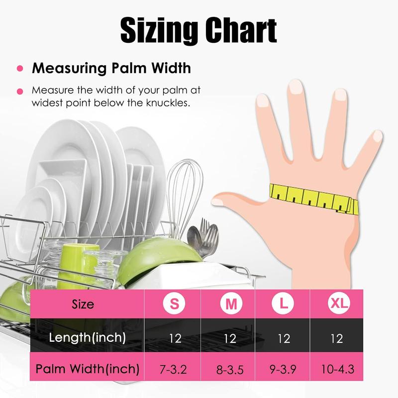 Rubber gloves dishwashing 2 or 4 Pairs for Kitchen,Cleaning gloves for household Reuseable.