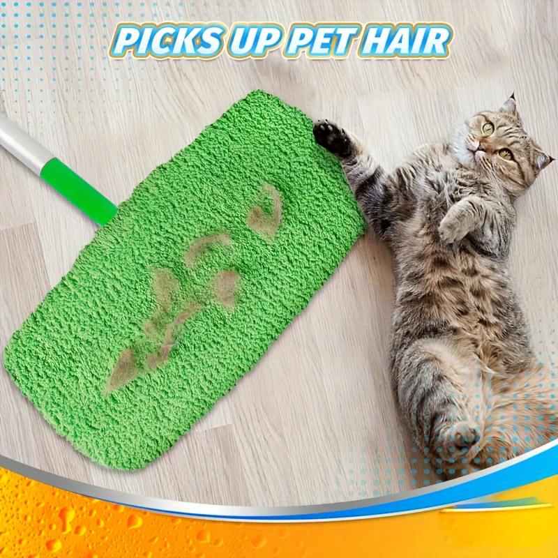 8 pieces of ultra-fine fiber mop pads - reusable, dry and wet dual-use, essential cleaning accessories for home and school