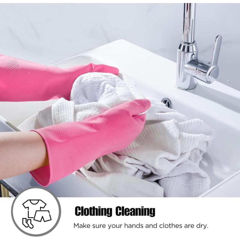 Rubber gloves dishwashing 2 or 4 Pairs for Kitchen,Cleaning gloves for household Reuseable.