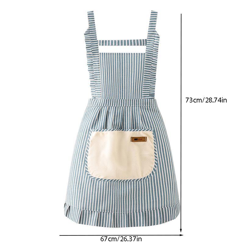 Striped Pattern Apron, 2 Counts Adjustable Apron with Pocket, Cooking and Baking Apron for Men & Women, Home Care Supplies