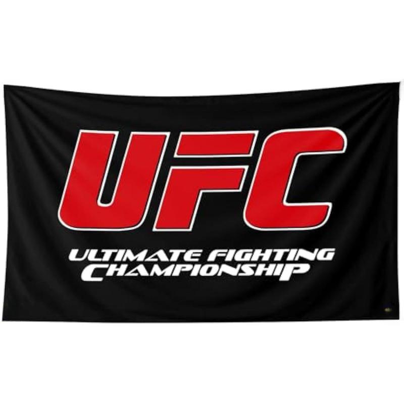 UFC Ultimate Fighting Champion Black Background Art Tapestry 3×5FT Bedroom Wall Art Tapestry For Family Dormitory Living Room