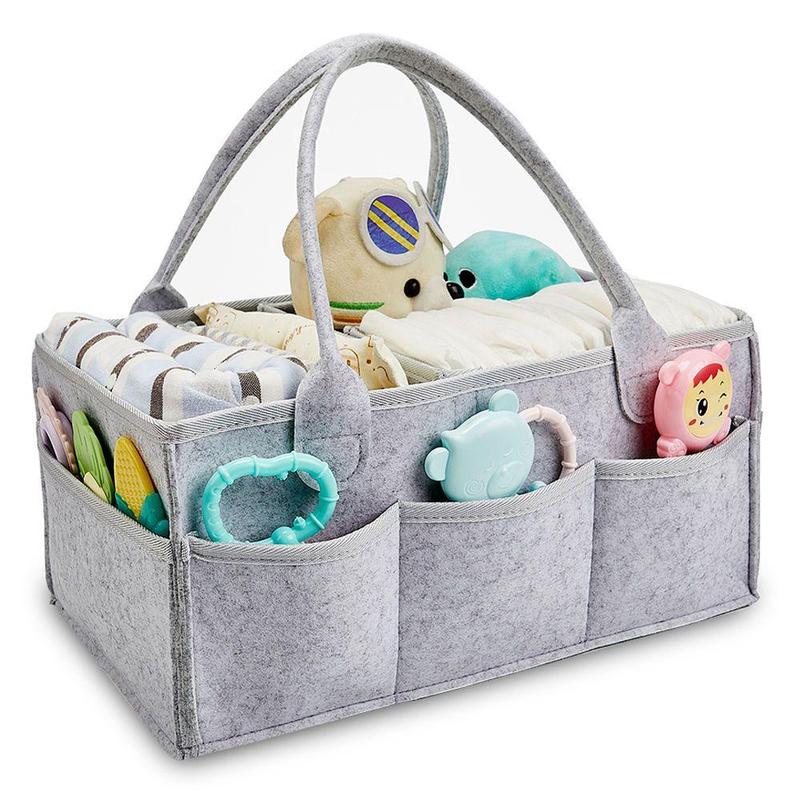 Autumn Winter Felt Storage Basket, Multi-purpose Diaper Caddy, Portable  Kids Nursery Storage Basket, Simple Durable Storage Basket for Home Outdoor