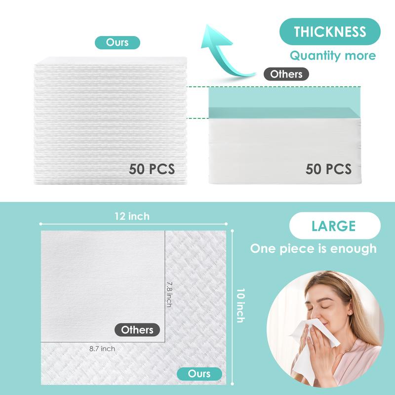 Single Use Facial Towels Daily Use Super-thick Disposable and Cloud-Soft Portable Wash Cloths