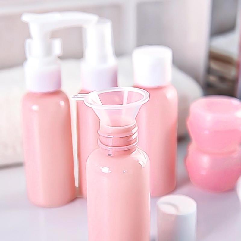 Travel Bottles, 1 Set Plastic Bottle, Spray Bottle, Travel Skincare Bottles for Lotion, Shampoo, Cream. Cosmetic Bottles