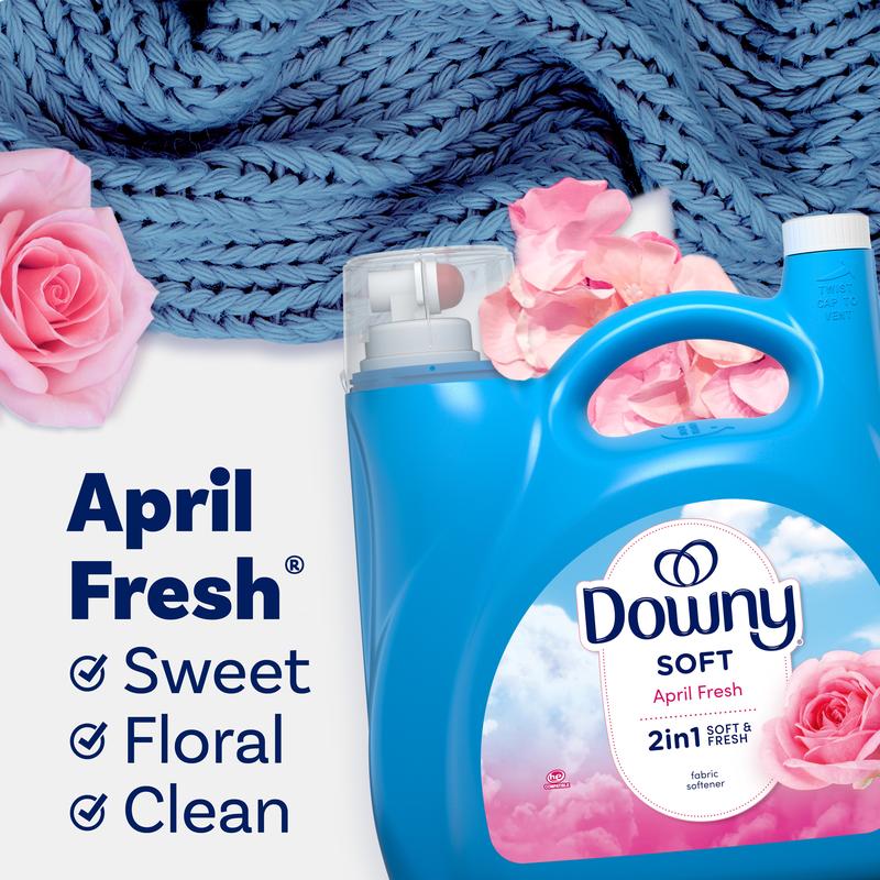 Downy Liquid Fabric Softener and Conditioner, April Fresh Scent, 140 fl oz, 190 Loads