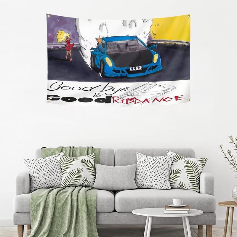 Juice WRLD Flag 3x5 Feet - Hip Hop Goodbye and Good Riddance Tapestry for Bedroom, Dorm, and Wall Decor