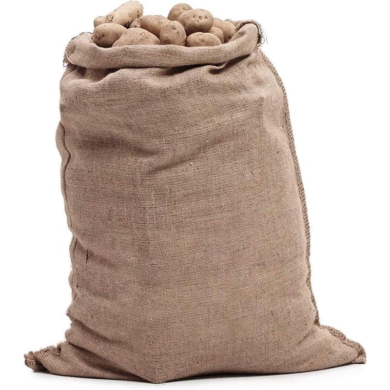 6 PCS 40 x 24 Inch Burlap Bags, Large Burlap Storage Sacks for Gardening, Potato Sack Race Bags for Potato Grow Bag Storage, Sack Race, Birthday Party, Sturdy Natural Jute