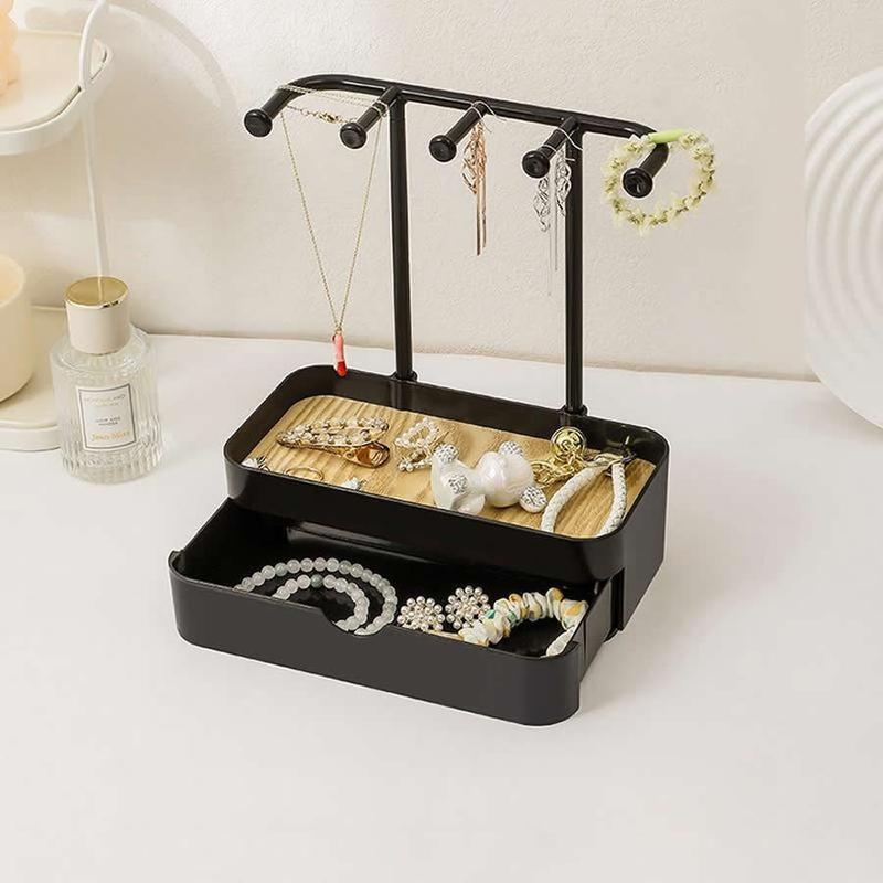 Jewelry Display Stand, 2 Counts set Jewelry Storage Boxes, Jewelry Organizer, Home Organizer for Necklace Ring Earrings, Home Supplies