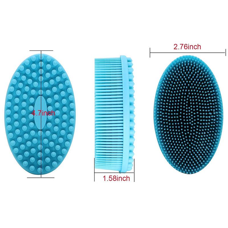 Silicone Body Scrubber, 2 Pack Exfoliating Bath Body Brush for Shower, Exfoliating Body Wash Scrubbers Exfoliator