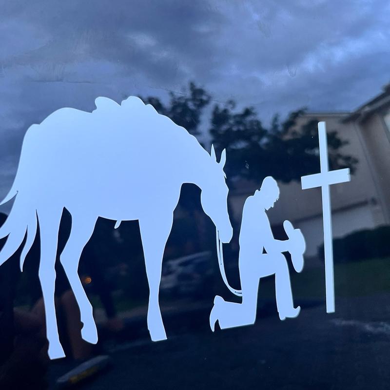 Cowboy cross decal