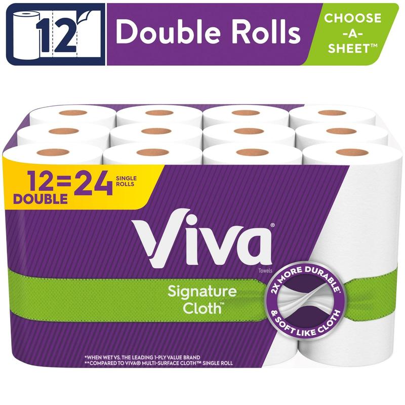 Viva Signature Cloth Paper Towels, 12 Double Rolls