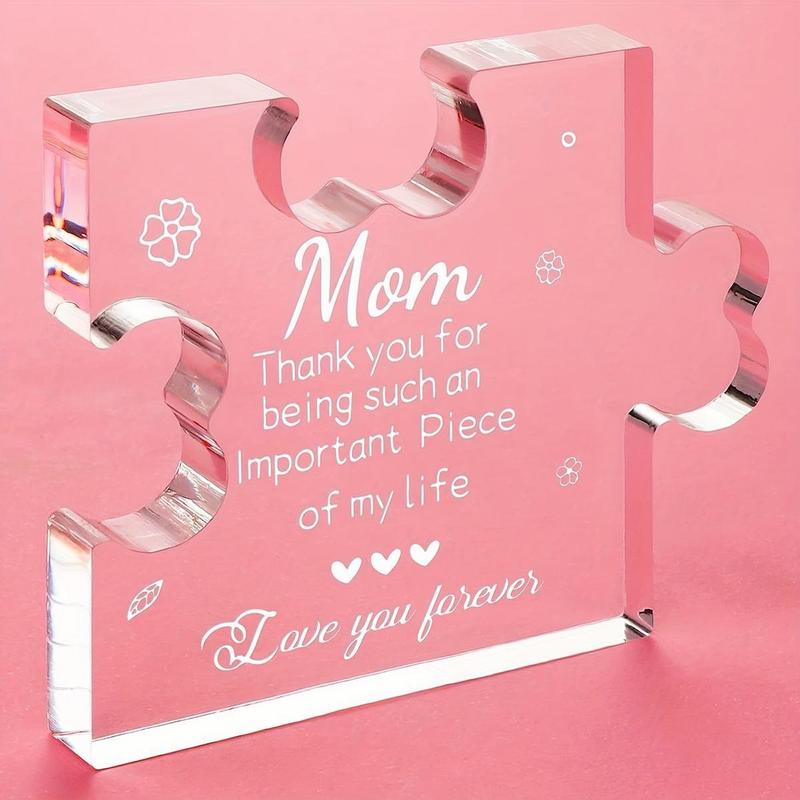 Puzzle Design Desktop Decoration, Acrylic Plaque Gift for Bestie, Office Bedroom Living Room Decor Ornaments, Mean Girls Decorations