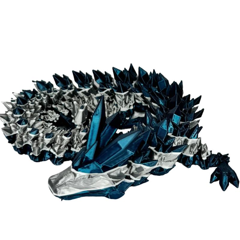 Touchdown Dragon 3D Printed Articulated Crystal Dragon in Team Colors - Limited Edition Football Decor & Gift for Fans