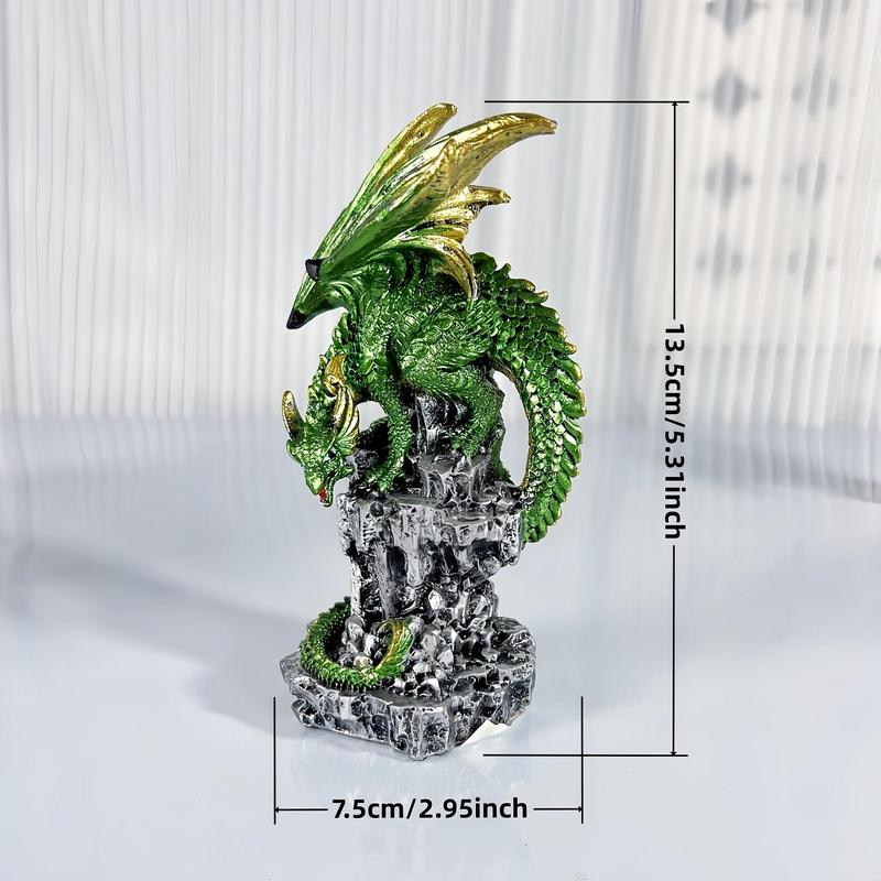 Creative Dragon Design Resin Ornament, 1 Count Colorful Dragon Statue, Decorative Mythical Creatures for Home Decor, Fantasy Lovers Gift