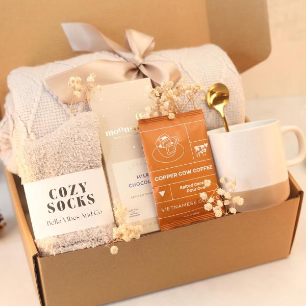 Warm and Cozy Gift Box, Hygge Gift Box, Happy Birthday Gift, Christmas Gift Basket