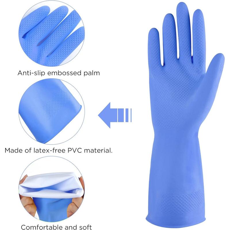 Rubber gloves dishwashing 2 or 4 Pairs for Kitchen,Cleaning gloves for household Reuseable.